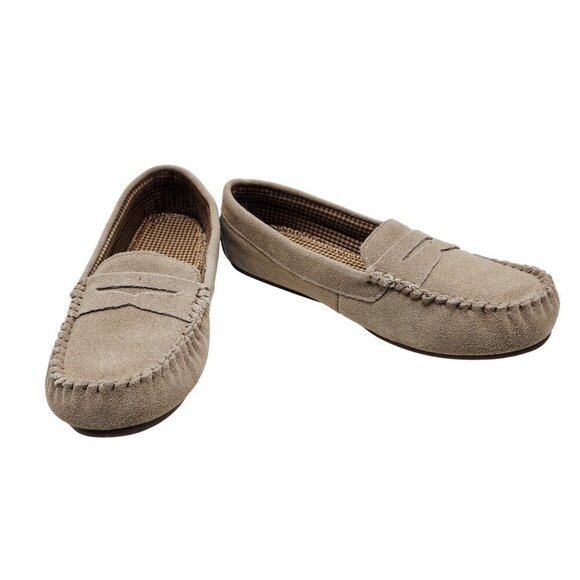 Rheson Womens Suede Loafers Size 10 Beige - Picture 7 of 14